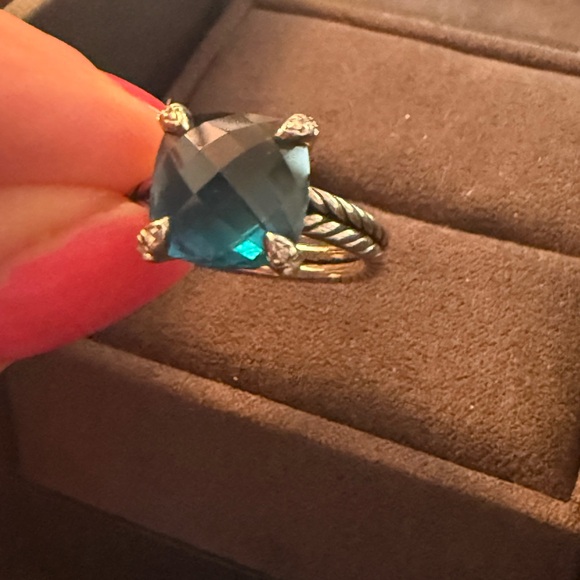 David Yurman Chatelaine 11mm Hampton Blue Topaz - Picture 2 of 5